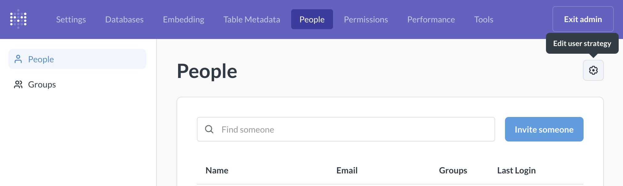 Edit tenant strategy
