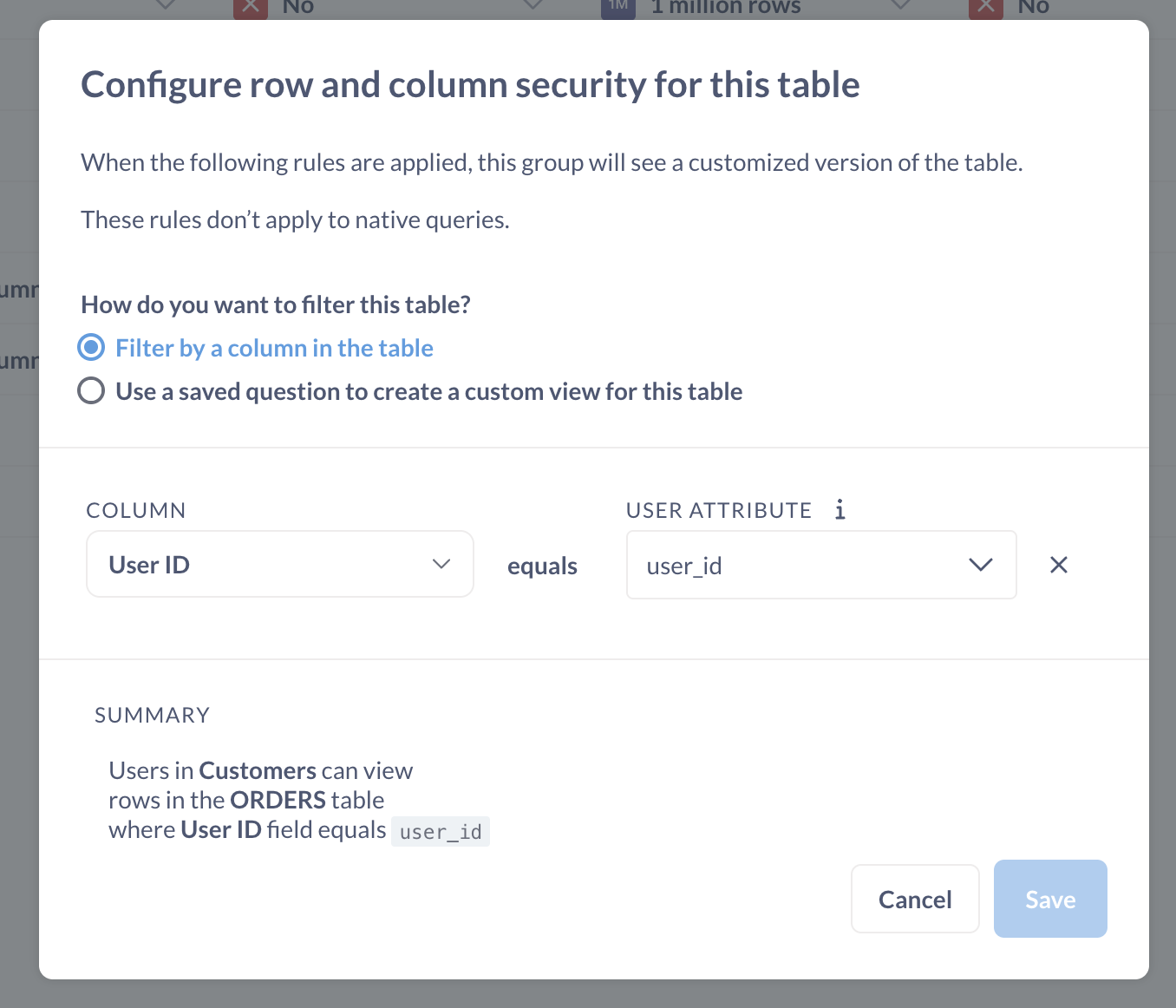 Select user attribute