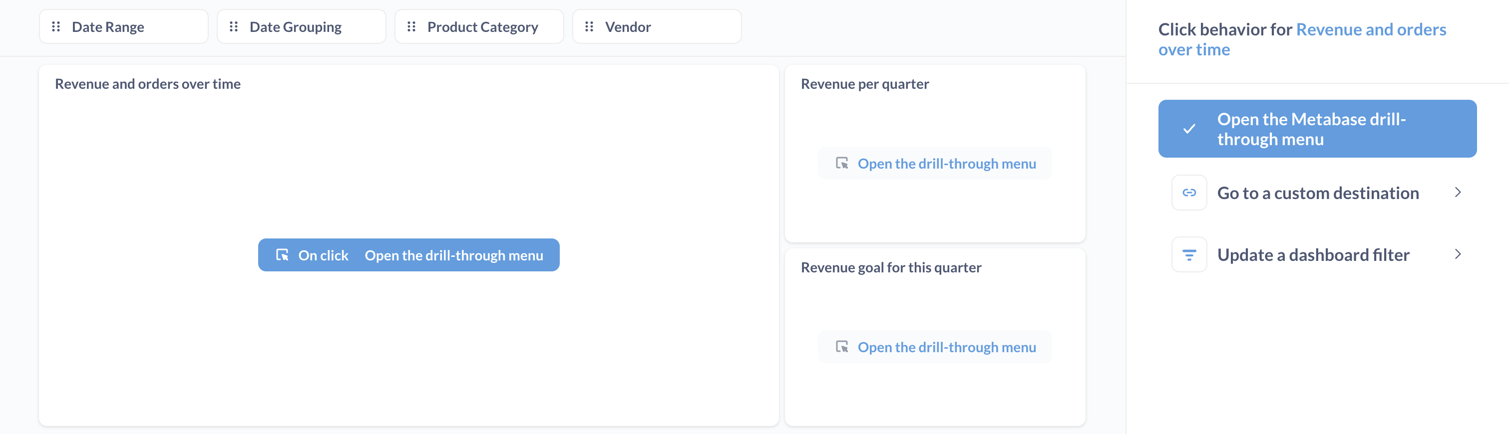Click behavior options